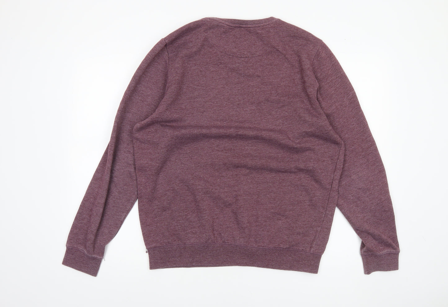 Threadbare Men's Purple Crew Neck Graphic Sweatshirt L