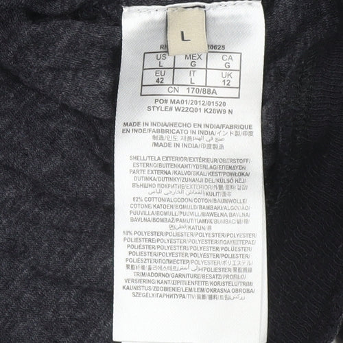 Guess Womens Black Sequin Logo Long Sleeve Jersey Top UK 12