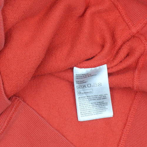 L.O.G.G. Womens Red Pullover Hoodie Magniﬁque Print Size 12