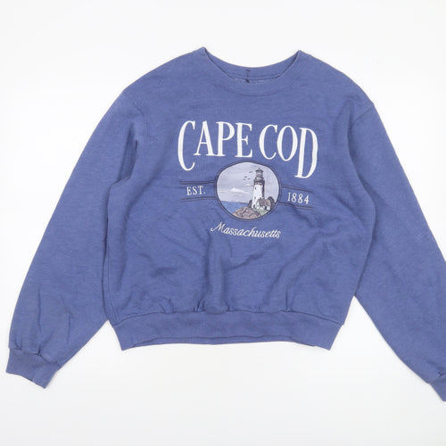 Hollister Women's Blue Cape Cod Massachusetts Pullover Sweatshirt S