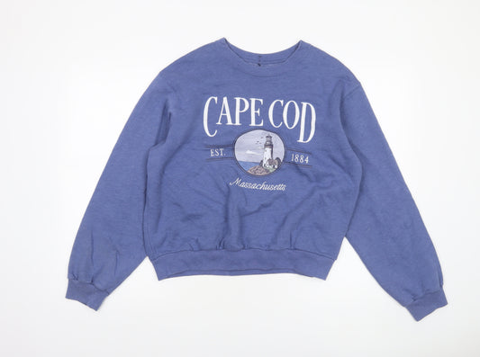 Hollister Women's Blue Cape Cod Massachusetts Pullover Sweatshirt S
