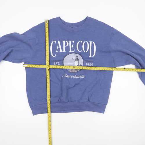 Hollister Women's Blue Cape Cod Massachusetts Pullover Sweatshirt S
