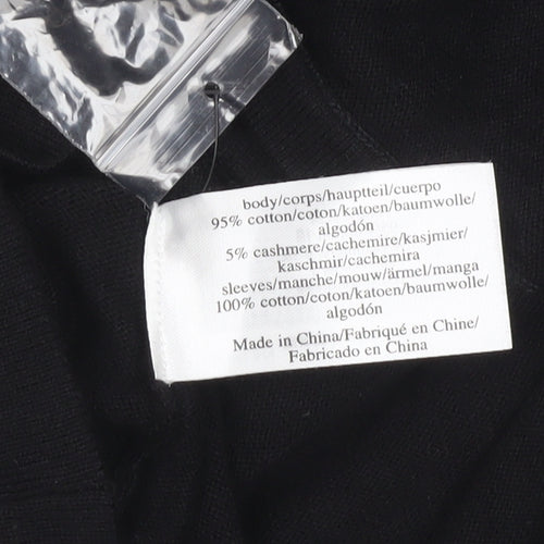 Laura Ashley Women's Black Crochet Sleeve Cardigan UK 16