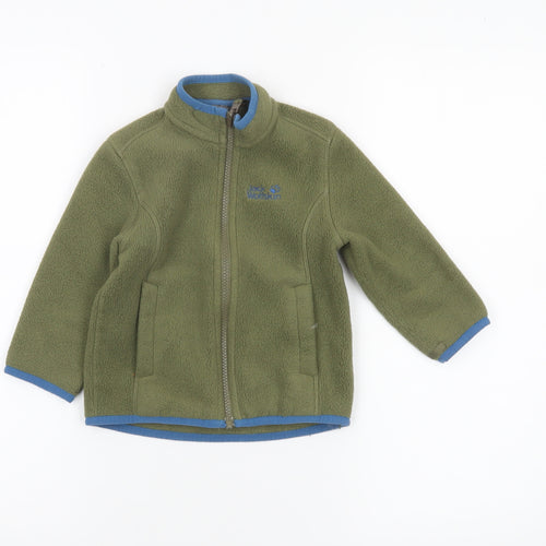 Jack Wolfskin Boys Green Fleece Full Zip Jacket Size 2 Years