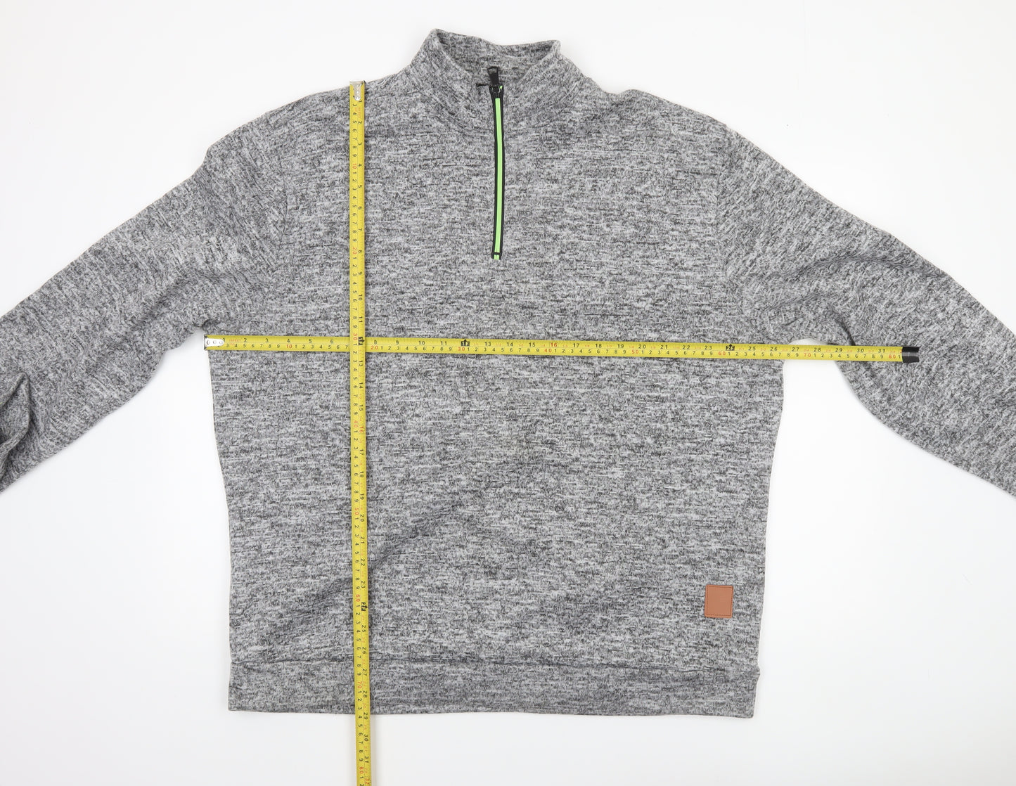 SIIMHWRSS Men's Grey 1/4 Zip Mock Neck Pullover Sweatshirt Size M