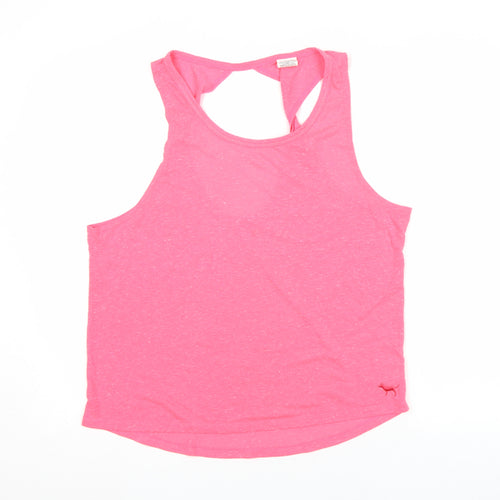 Victoria's Secret PINK Women's Pink Racerback Tank Top Size L