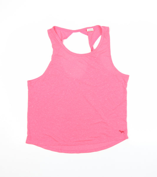 Victoria's Secret PINK Women's Pink Racerback Tank Top Size L