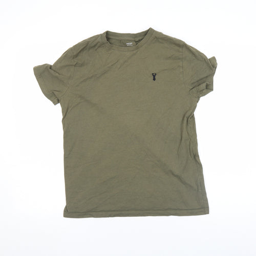 Next Boys Green Cotton Crew Neck Short Sleeve T-Shirt 10 Years