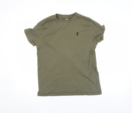 Next Boys Green Cotton Crew Neck Short Sleeve T-Shirt 10 Years