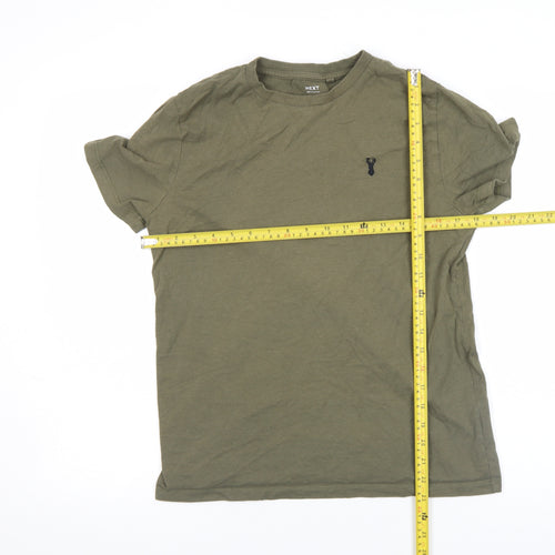 Next Boys Green Cotton Crew Neck Short Sleeve T-Shirt 10 Years