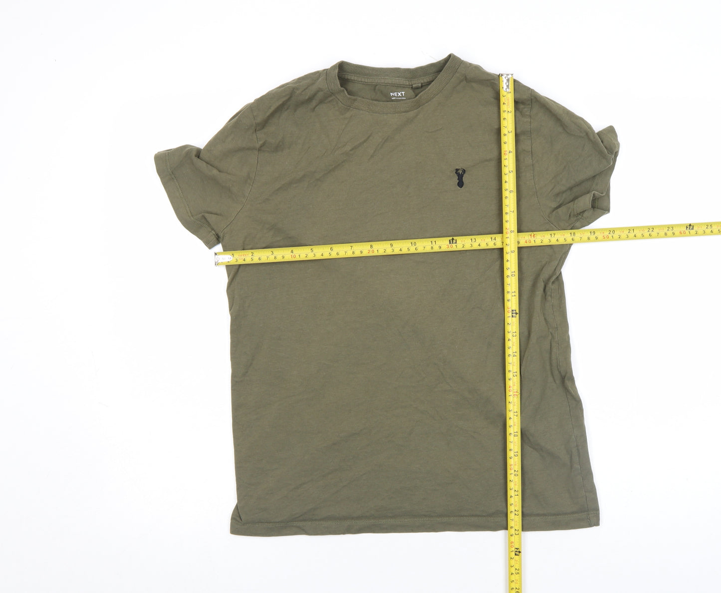 Next Boys Green Cotton Crew Neck Short Sleeve T-Shirt 10 Years