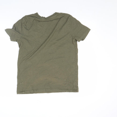 Next Boys Green Cotton Crew Neck Short Sleeve T-Shirt 10 Years