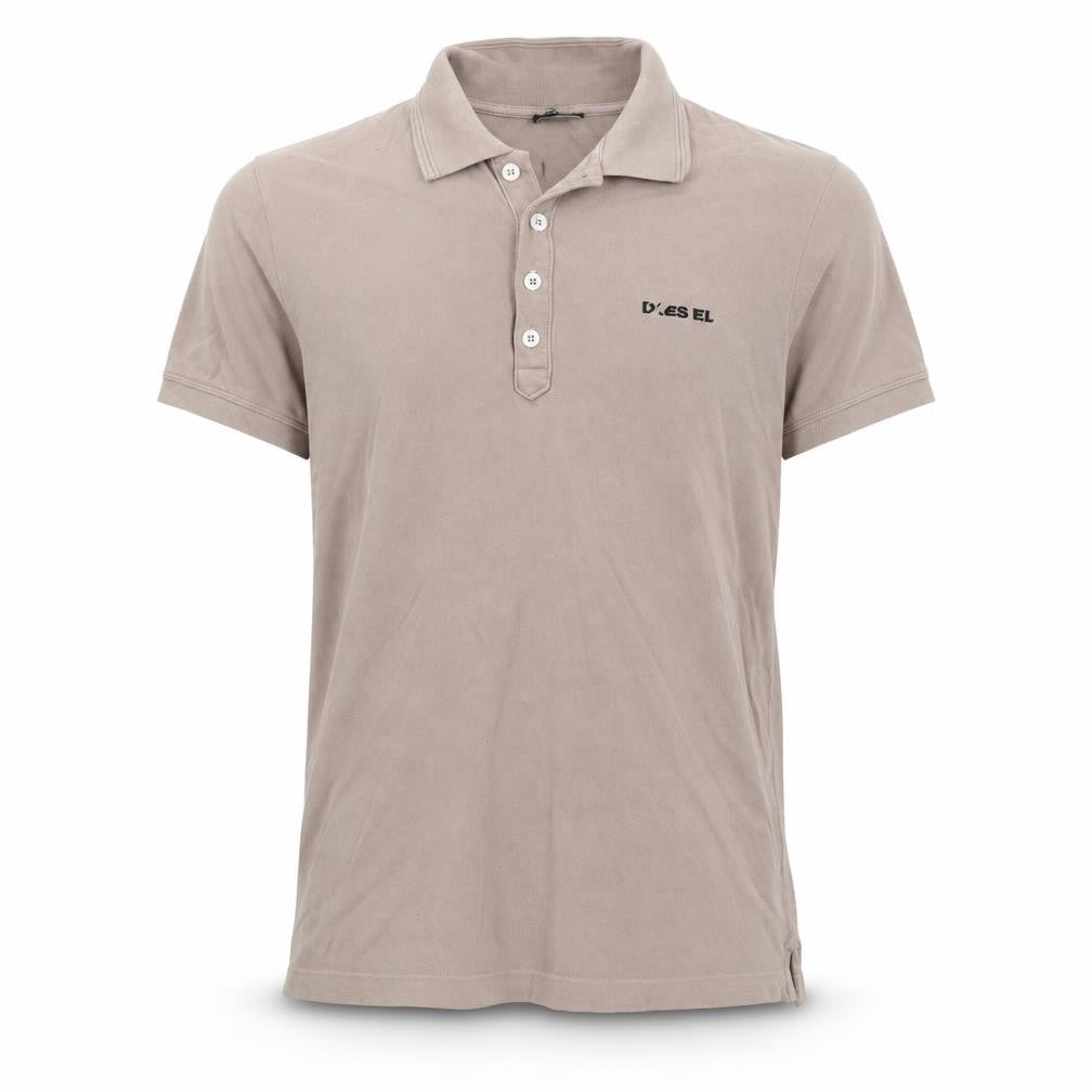 Diesel Men's Brown Cotton Short Sleeve Polo Shirt Size M