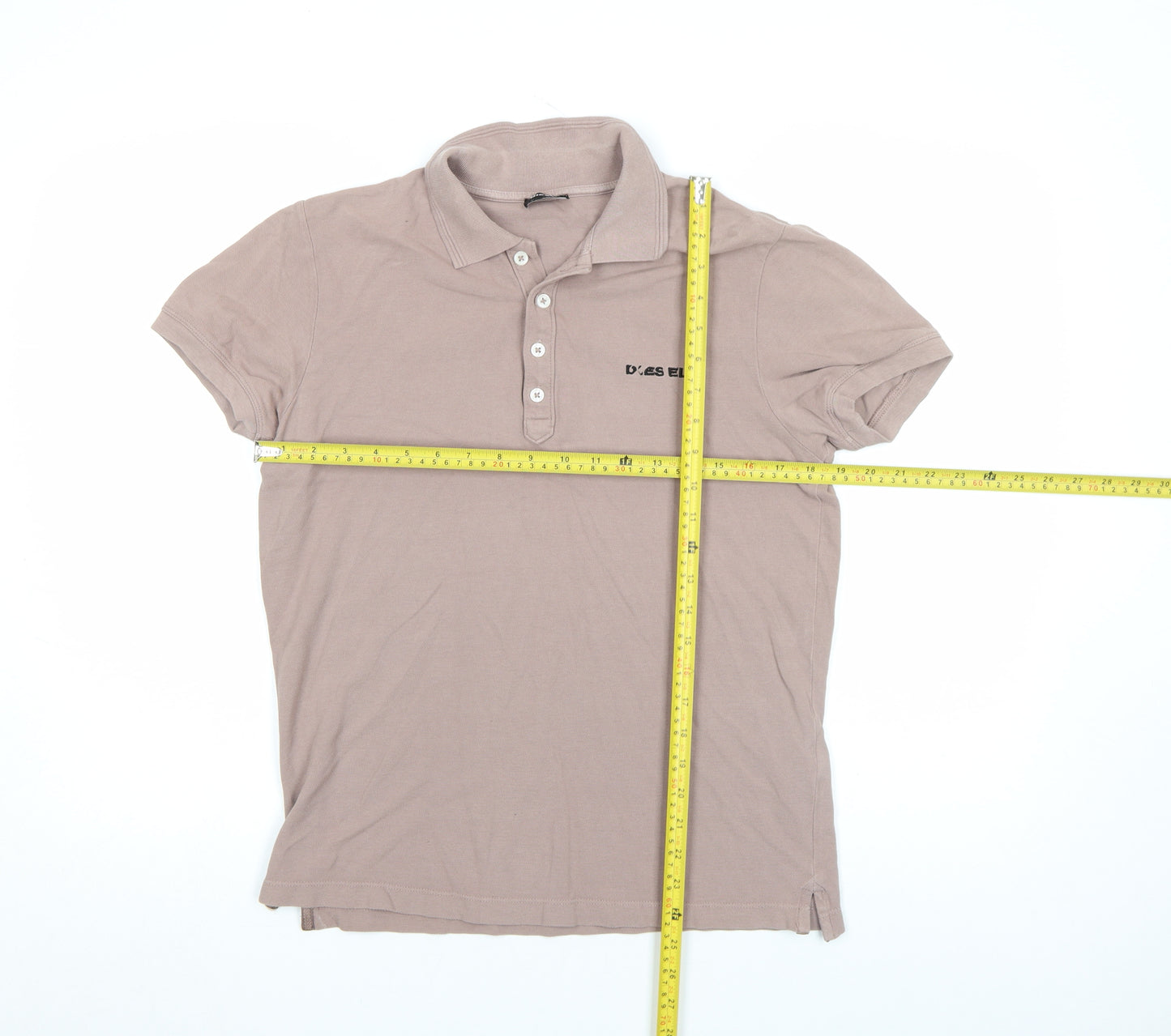 Diesel Men's Brown Cotton Short Sleeve Polo Shirt Size M