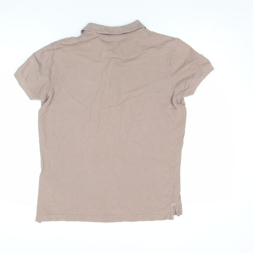 Diesel Men's Brown Cotton Short Sleeve Polo Shirt Size M