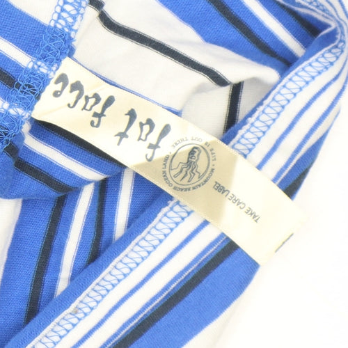 Fat Face Men's Blue Striped Cotton Crew Neck T-Shirt XL