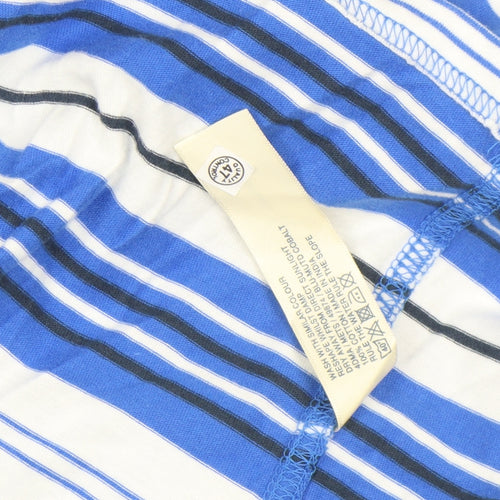 Fat Face Men's Blue Striped Cotton Crew Neck T-Shirt XL