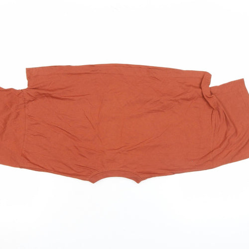 Missguided Women Brown Cropped Zip T-Shirt Size 8