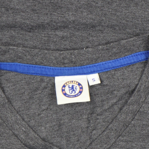 Chelsea Football Club Men's Grey V-Neck Short Sleeve T-Shirt Size S
