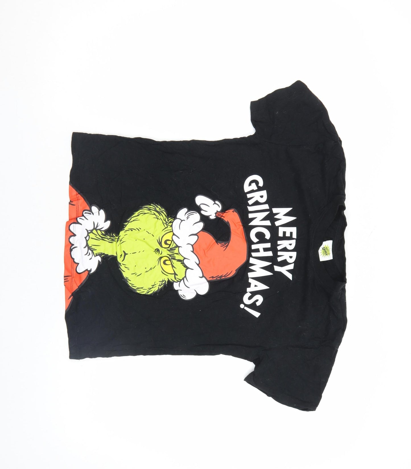 Nutmeg Boys Black The Grinch Christmas T-Shirt 11-12 Years