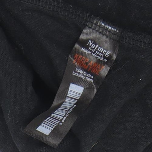 Nutmeg Boys Black The Grinch Christmas T-Shirt 11-12 Years