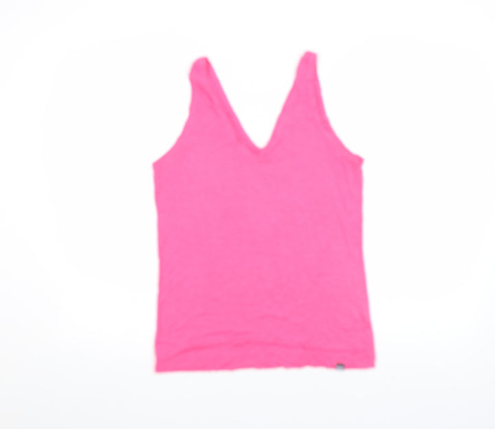 BAM Women’s Pink Bamboo V-Neck Sleeveless Camisole Tank Top Size 12