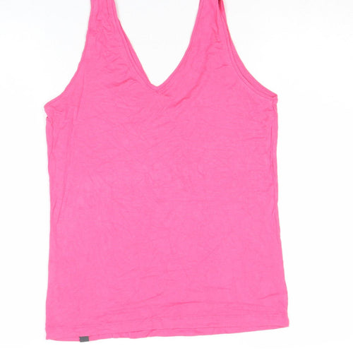 BAM Women’s Pink Bamboo V-Neck Sleeveless Camisole Tank Top Size 12