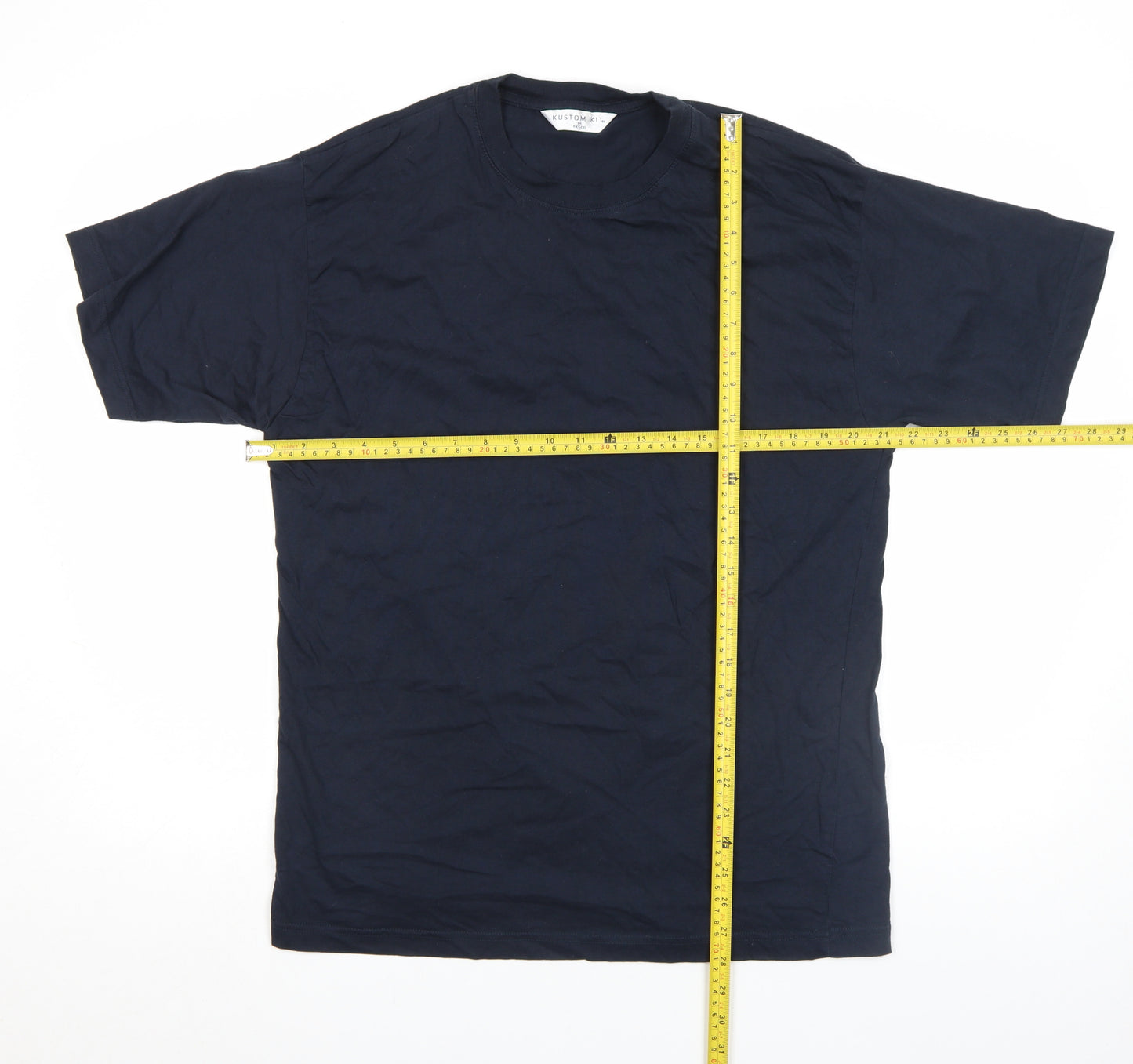 Kustom Kit Men's Black Cotton Crew Neck Short Sleeve T-Shirt M