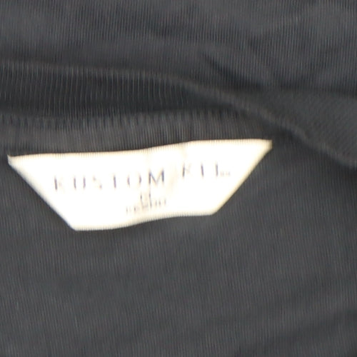 Kustom Kit Men's Black Cotton Crew Neck Short Sleeve T-Shirt M