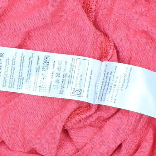 Joules Women's Pink Racerback Cotton Linen Tank Top Size 14