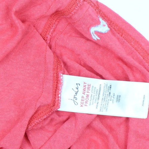 Joules Women's Pink Racerback Cotton Linen Tank Top Size 14