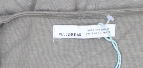 Pull & Bear Women’s Beige Jersey Sleeveless V-Neck Playsuit Size S