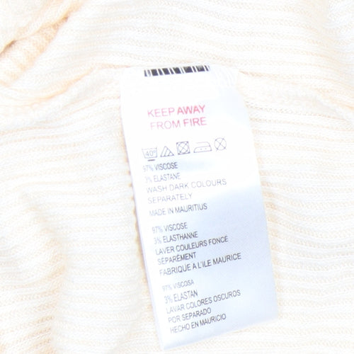 Urban Outfitters Women's Beige Short Sleeve Wrap T-Shirt Size S