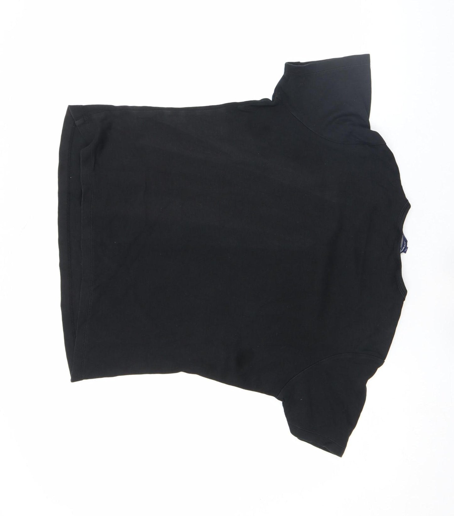 Casual Club Women's Black Rhinestone Cat Cotton Stretch T-Shirt Size 12