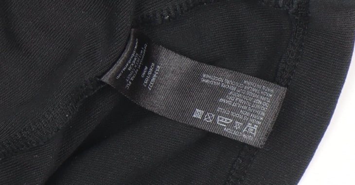 Casual Club Women's Black Rhinestone Cat Cotton Stretch T-Shirt Size 12