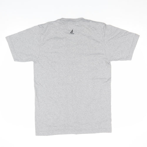 LineTHAI by Chaiyos Men’s Grey Cotton Art Print Short Sleeve T-Shirt M