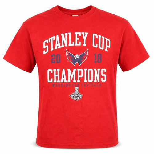 Delta Men Red Stanley Cup Champions 2018 Cotton Short Sleeve T-Shirt M