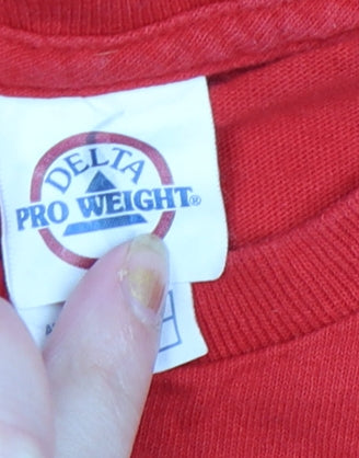 Delta Men Red Stanley Cup Champions 2018 Cotton Short Sleeve T-Shirt M