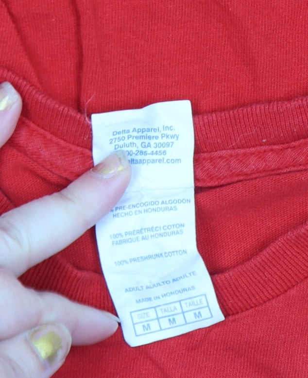 Delta Men Red Stanley Cup Champions 2018 Cotton Short Sleeve T-Shirt M