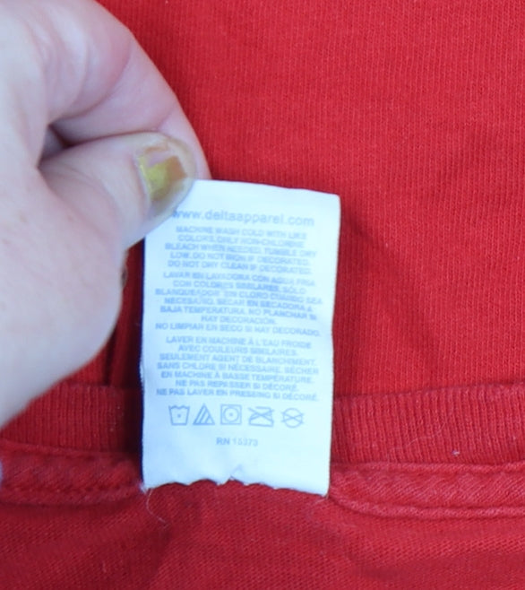 Delta Men Red Stanley Cup Champions 2018 Cotton Short Sleeve T-Shirt M