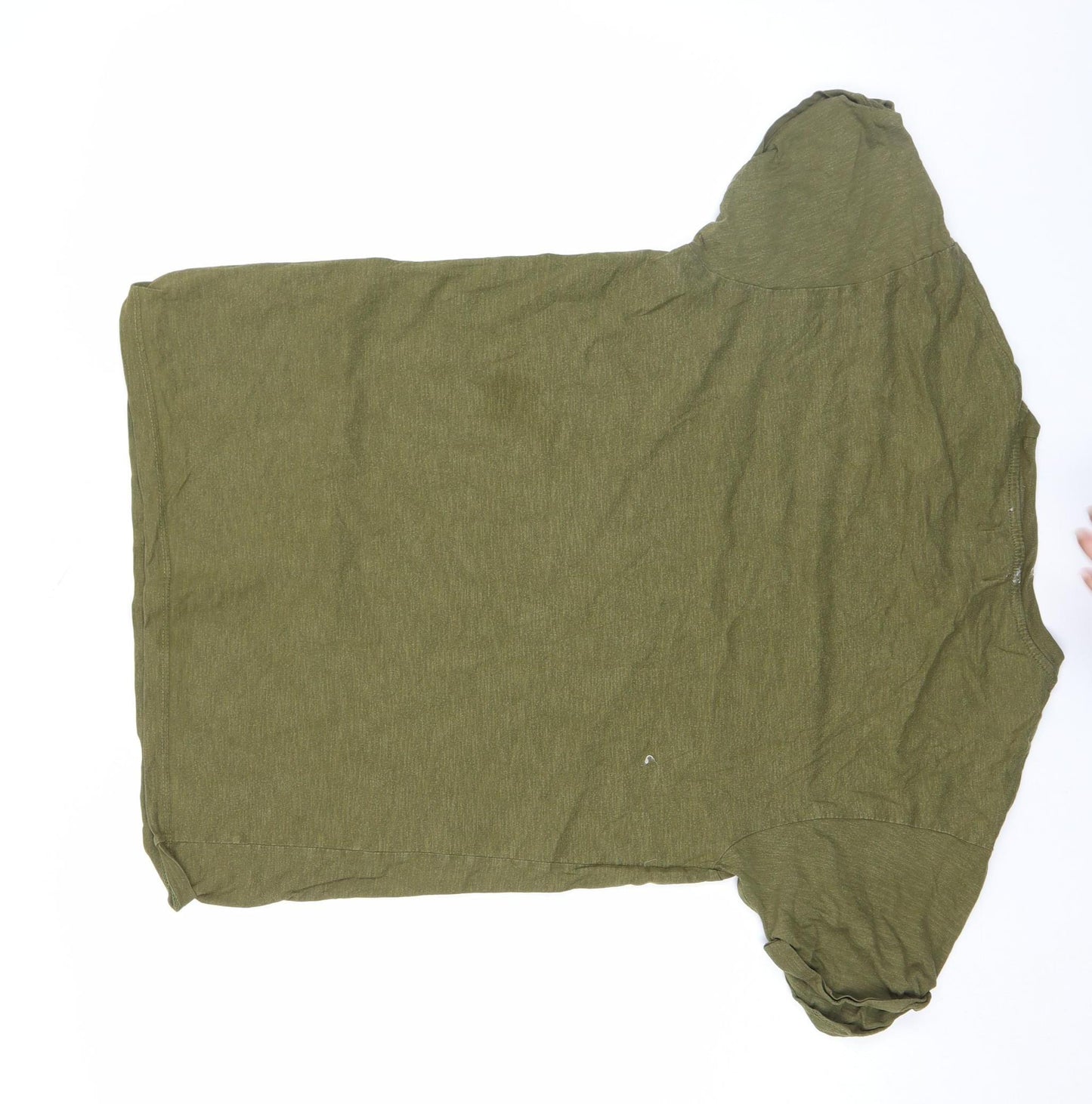 Topman Men's Green Cotton Crew Neck Short Sleeve T-Shirt M