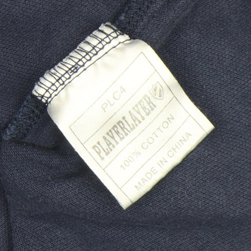 Playerlayer Men’s Blue Polo Shirt Medium Durham Embroidered Sports Top