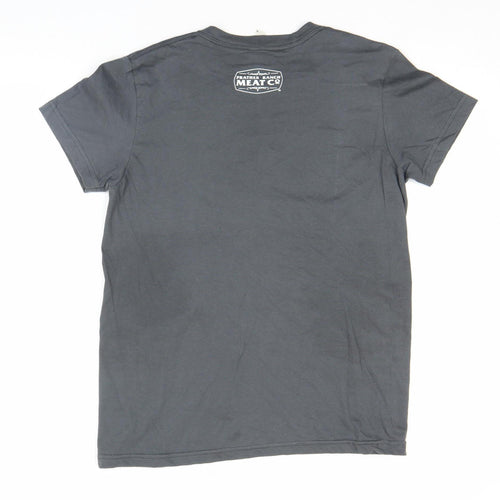 American Apparel Men's Grey XL Graphic 'Praise The Lard' T-Shirt