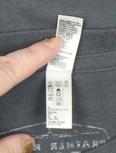 American Apparel Men's Grey XL Graphic 'Praise The Lard' T-Shirt