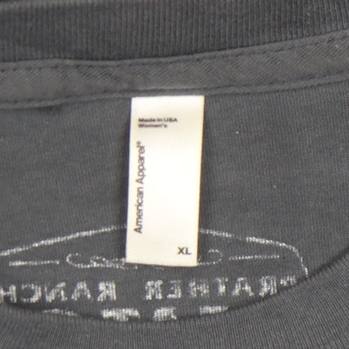 American Apparel Men's Grey XL Graphic 'Praise The Lard' T-Shirt