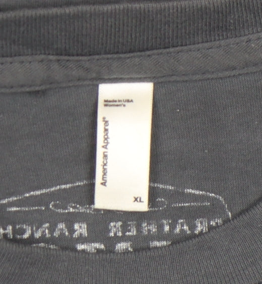 American Apparel Men's Grey XL Graphic 'Praise The Lard' T-Shirt