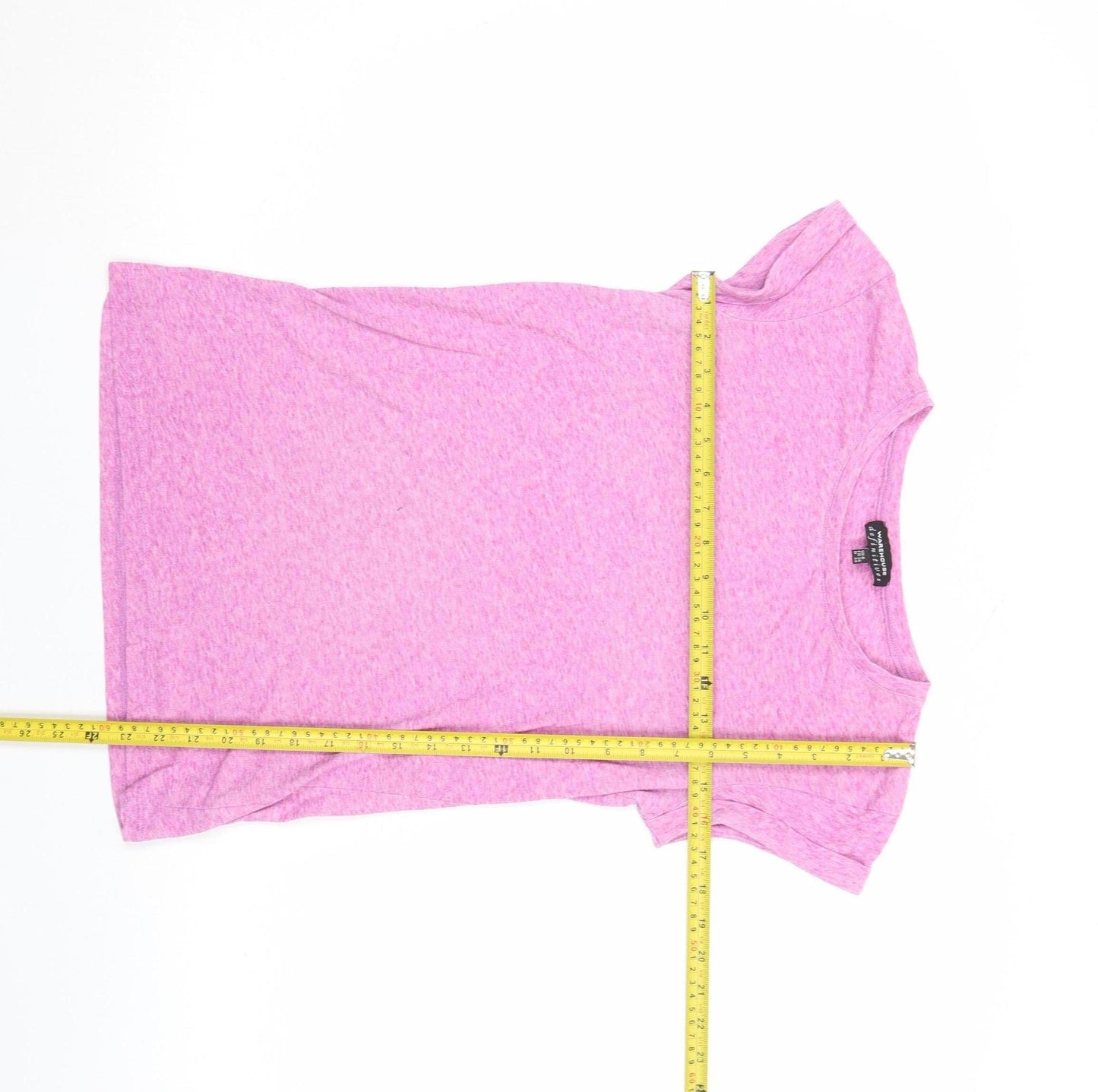 Warehouse Womens Pink Basic Jersey T-Shirt UK 8 Short Sleeve