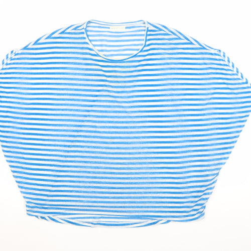 Whistles Women’s Blue White Striped Relaxed Fit T-Shirt Size L