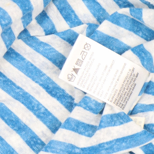 Whistles Women’s Blue White Striped Relaxed Fit T-Shirt Size L