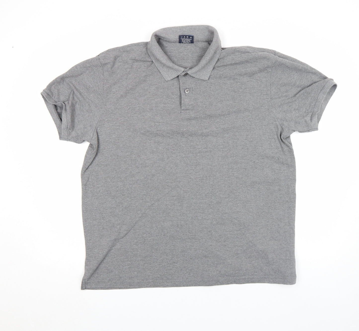 Portside Men's Grey 3XL Regular Fit Short Sleeve Polo Shirt